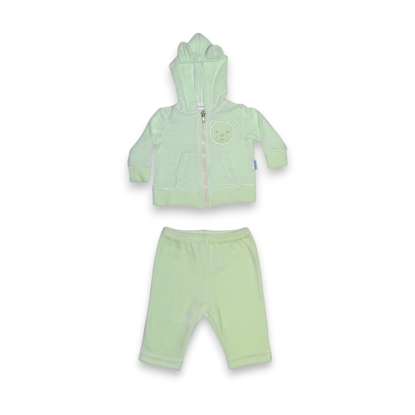 Conjunto Plush Bebé Oso Verde Agua